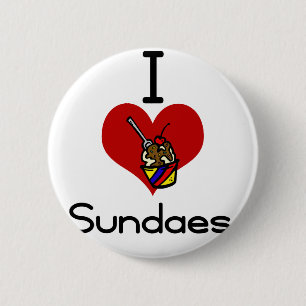 Badge Rond 5 Cm J'aime - des parfaits de coeur