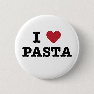 Badge Rond 5 Cm J'aime des pâtes
