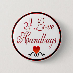 Badge Rond 5 Cm J'aime des sacs à main