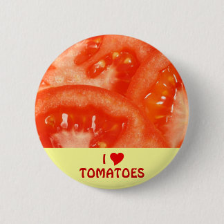 Badge Rond 5 Cm J'aime des tomates