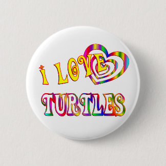 BADGE ROND 5 CM J'AIME DES TORTUES