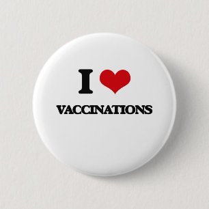 Badge Rond 5 Cm J'aime des vaccinations