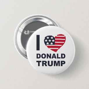Badge Rond 5 Cm J'aime Donald Trump