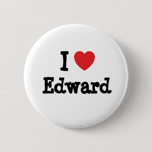 Badge Rond 5 Cm J'aime Edward heart T-Shirt