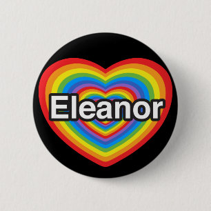 Badge Rond 5 Cm J'aime Eleanor. Je t'aime Eleanor. Cœur