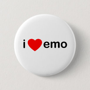 Badge Rond 5 Cm J'aime Emo
