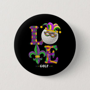 Badge Rond 5 Cm J'aime Golf Mardi Gras Costume Carnaval Amateur de