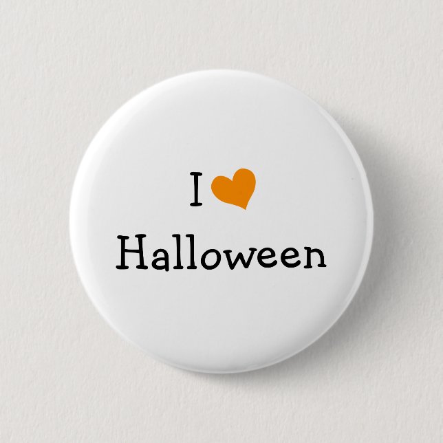Badge Rond 5 Cm J'aime Halloween (Devant)