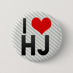 Badge Rond 5 Cm J'aime HJ