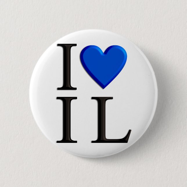Badge Rond 5 Cm J'aime Israël (Devant)