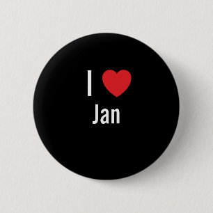 Badge Rond 5 Cm J'aime Jan