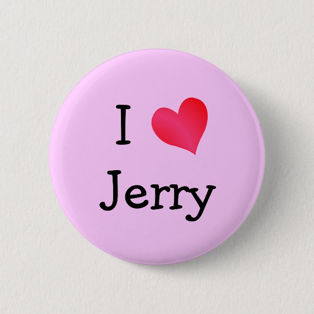 Badge Rond 5 Cm J'aime Jerry (Devant)