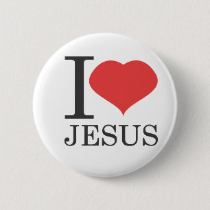Badge Rond 5 Cm J'aime JÉSUS