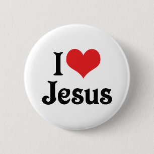 Badge Rond 5 Cm J'aime Jésus