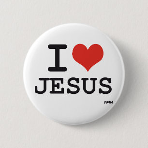 Badge Rond 5 Cm J'aime Jésus