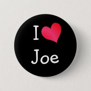 Badge Rond 5 Cm J'aime Joe
