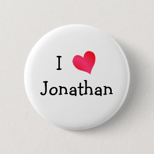 Badge Rond 5 Cm J'aime Jonathan