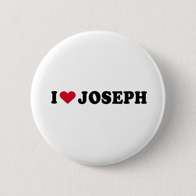 BADGE ROND 5 CM J'AIME JOSEPH (Devant)