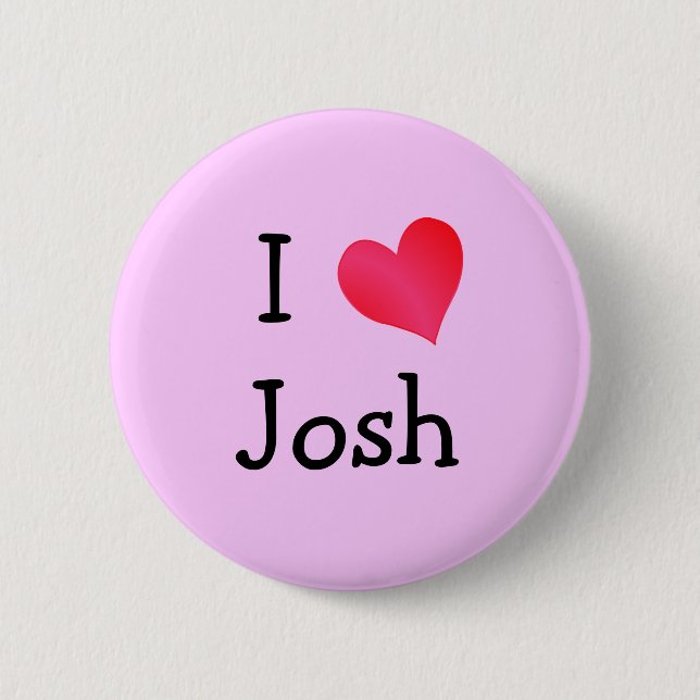 Badge Rond 5 Cm J'Aime Josh (Devant)