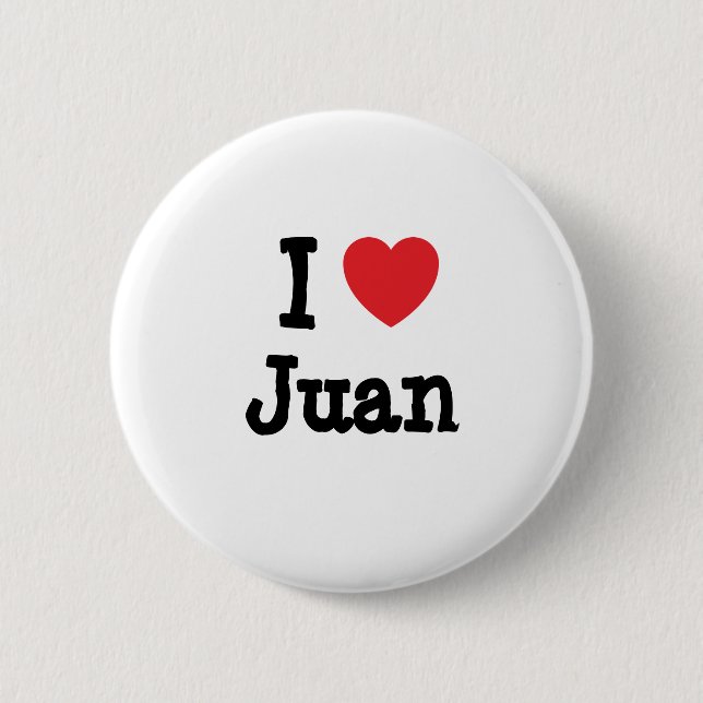 Badge Rond 5 Cm J'aime Juan heart T-Shirt (Devant)
