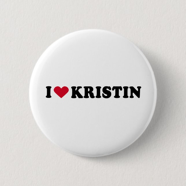 BADGE ROND 5 CM J'AIME KRISTIN (Devant)