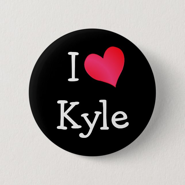Badge Rond 5 Cm J'aime Kyle (Devant)