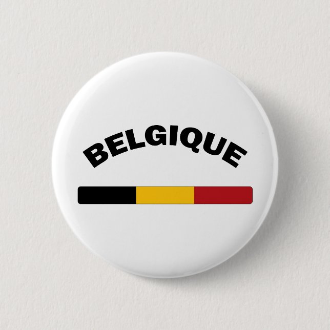 Badge Rond 5 Cm J'aime la Belgique (Devant)