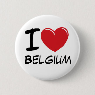 Badge Rond 5 Cm J'aime la Belgique