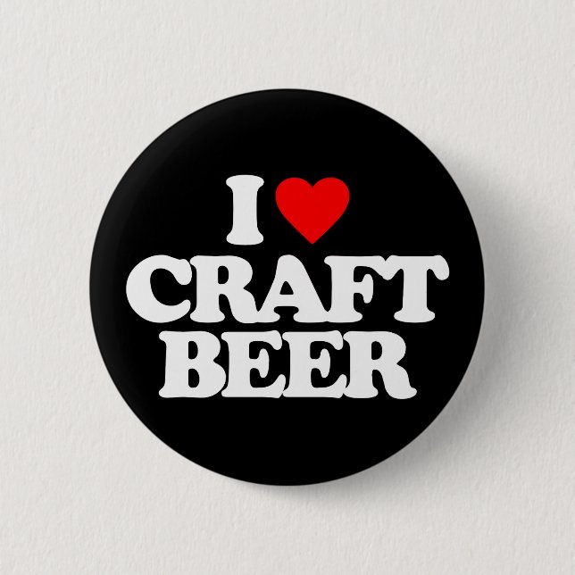 BADGE ROND 5 CM J'AIME LA BIÈRE DE MÉTIER (Devant)