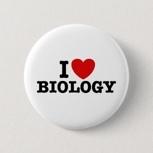 Badge Rond 5 Cm J'aime la biologie