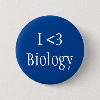 Badge Rond 5 Cm J'aime la biologie