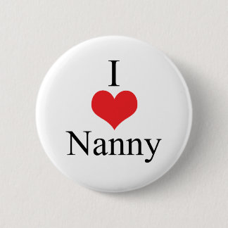 Badge Rond 5 Cm J'aime la bonne d'enfants (de coeur)