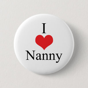 Badge Rond 5 Cm J'aime la bonne d'enfants (de coeur)