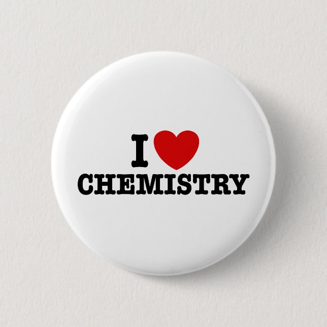 Badge Rond 5 Cm J'aime la chimie (Devant)