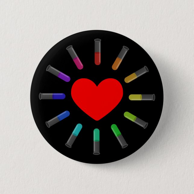 Badge Rond 5 Cm J'aime la chimie (Devant)