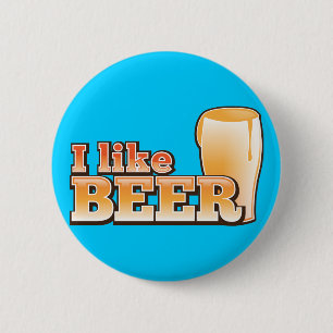 Badge Rond 5 Cm J'AIME la conception de boissons d'alcool de BIÈR
