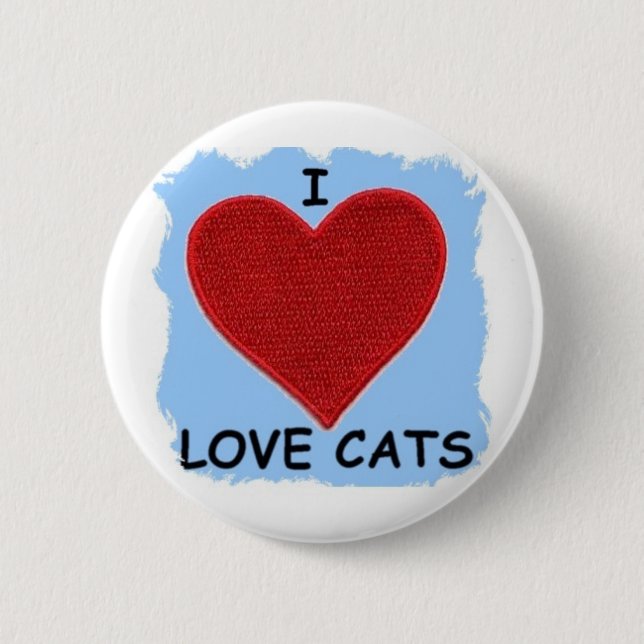 BADGE ROND 5 CM J'AIME LA CORRECTION DE COEUR DE CHATS ...... (Devant)