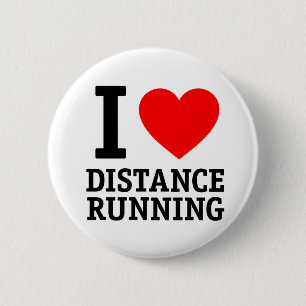Badge Rond 5 Cm J'Aime La Course À Distance