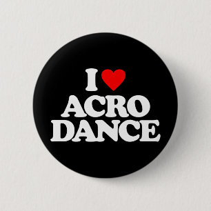 BADGE ROND 5 CM J'AIME LA DANSE D'ACRO
