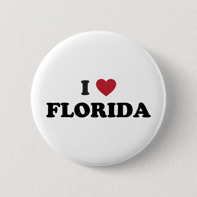 Badge Rond 5 Cm J'aime la Floride (Devant)