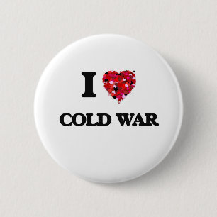 Badge Rond 5 Cm J'aime la guerre froide