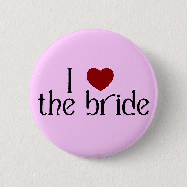 Badge Rond 5 Cm J'aime la jeune mariée (Devant)