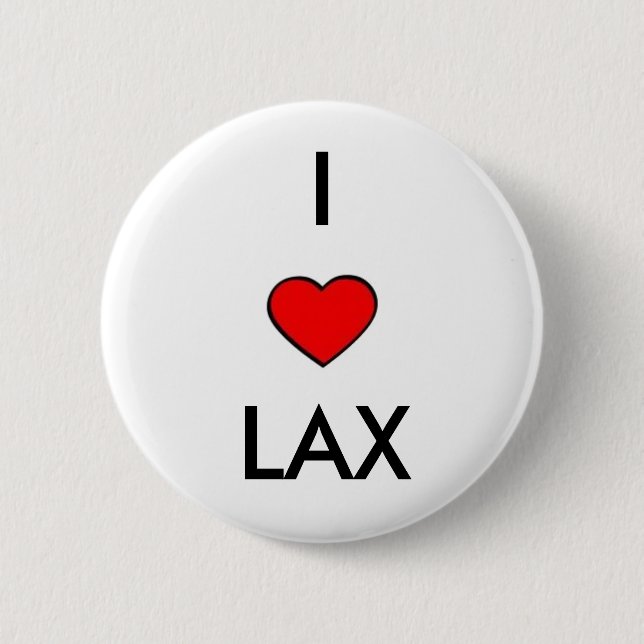 Badge Rond 5 Cm j'aime la lacrosse (Devant)