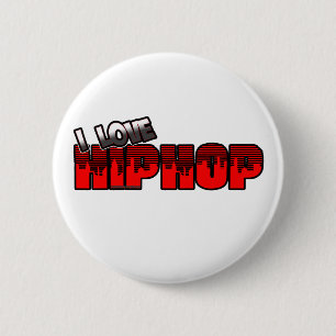 Badge Rond 5 Cm J'aime la musique de HIP HOP