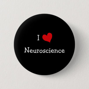 Badge Rond 5 Cm J'aime la neuroscience