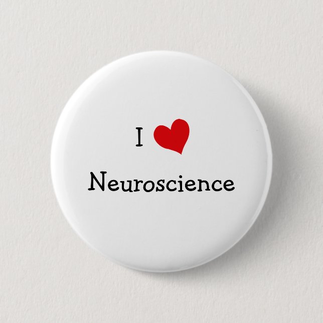 Badge Rond 5 Cm J'aime la neuroscience (Devant)