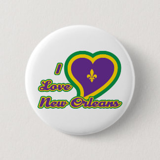 Badge Rond 5 Cm J'aime la Nouvelle-Orléans