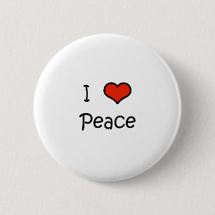 Badge Rond 5 Cm J'aime la paix
