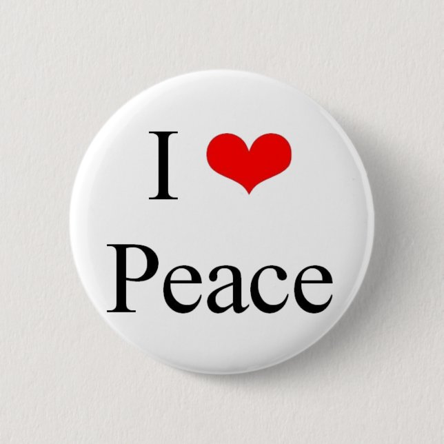 Badge Rond 5 Cm J'aime la paix (Devant)