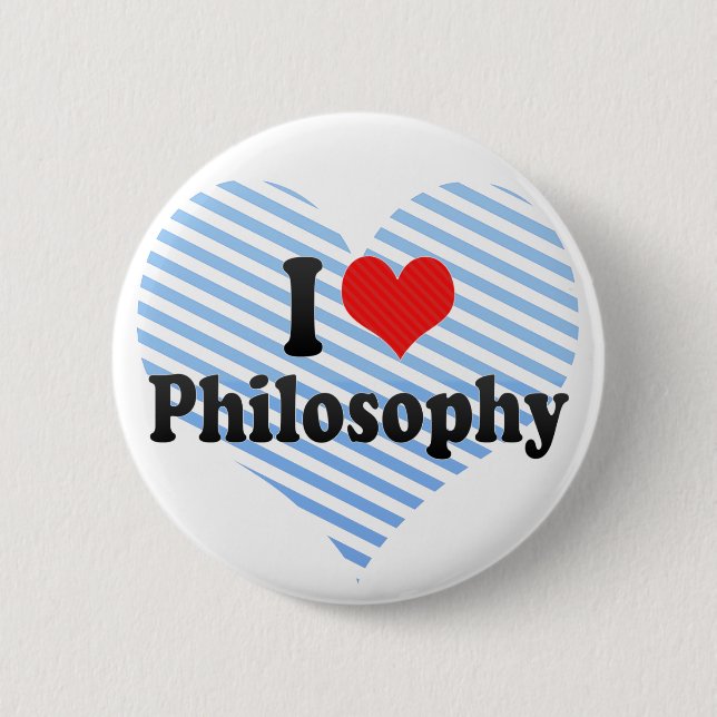 Badge Rond 5 Cm J'aime la philosophie (Devant)